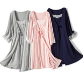 2-Piece Breastfeeding Pyjama Set For Pregnant Women - NOIRPYJAMA